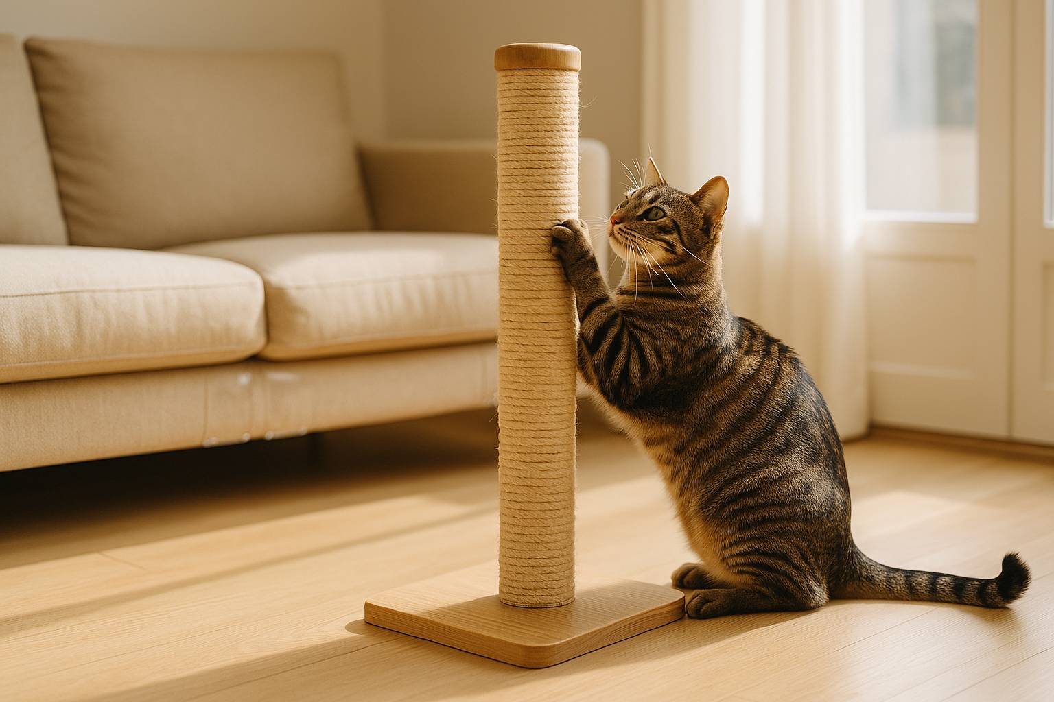 Cómo enseñar a tu gato a usar el rascador