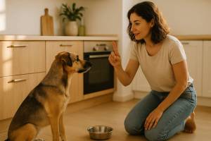 Cómo enseñar a tu perro a esperar la comida sin ansiedad